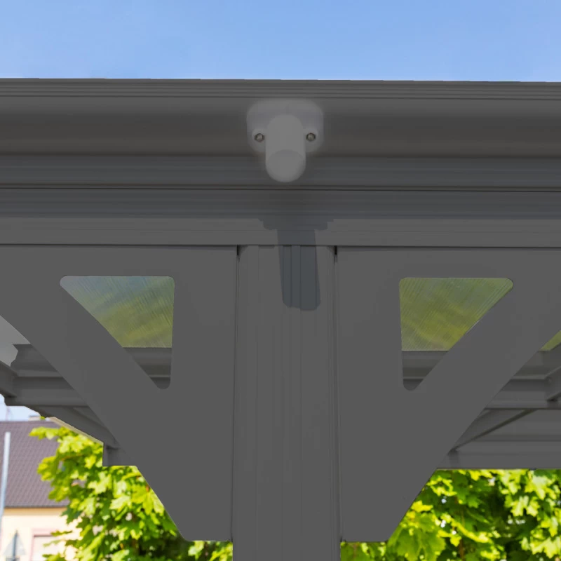 Carport Monopente HELSINKI En Aluminium Anthracite Et Polycarbonate 503x305cm - Westmann 6 Carport Monopente HELSINKI En Aluminium Anthracite Et Polycarbonate 503x305cm - Westmann – Image 4