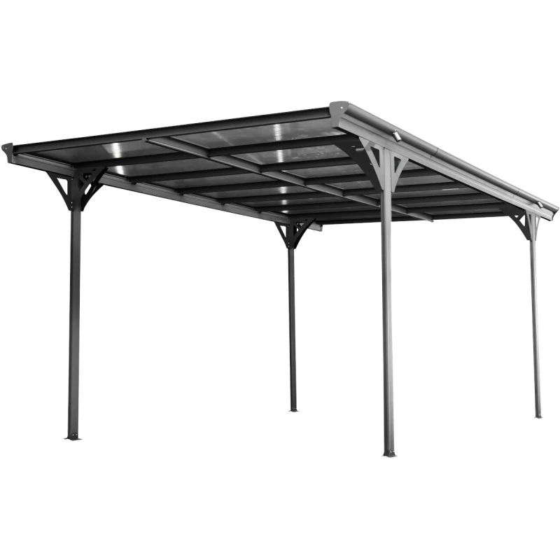 Carport Monopente HELSINKI En Aluminium Anthracite Et Polycarbonate 503x305cm - Westmann 3 Carport Monopente HELSINKI En Aluminium Anthracite Et Polycarbonate 503x305cm - Westmann
