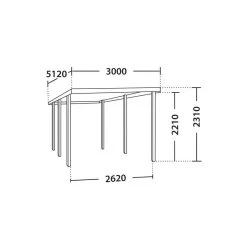 Carport Simple 15,40m² En Bois Autoclave FSC Henri - Forest Style -Abri De Jardin carport simple 1536m en bois autoclave fsc paco madeira 2