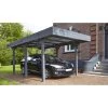Carport Simple 15,75m² En Bois Lasuré Gris Anthracite Louison Forest Style -Abri De Jardin carport simple 1575m en bois lasure gris anthracite louison madeira