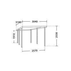 Carport Simple 15,75m² En Bois Lasuré Gris Anthracite Louison Forest Style 9 Carport Simple 15,75m² En Bois Lasuré Gris Anthracite Louison Forest Style -Abri De Jardin carport simple 1575m en bois lasure gris anthracite louison madeira 3