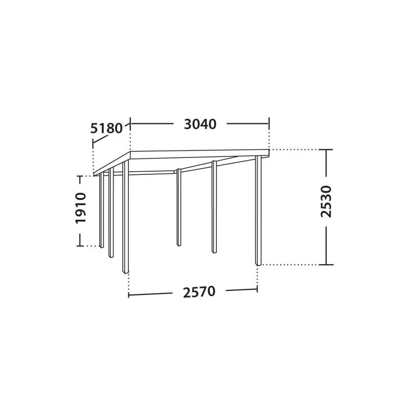 Carport Simple 15,75m² En Bois Lasuré Gris Anthracite Louison Forest Style 6 Carport Simple 15,75m² En Bois Lasuré Gris Anthracite Louison Forest Style – Image 4