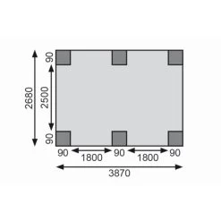 Carport Simple En Bois Autoclave Avec Toit PVC Et 1 Arc D'entrée 14,9m² - 304x490cm - Karibu -Abri De Jardin carport simple en bois autoclave avec toit pvc et 1 arc d entree 149m 304x490cm karibu 4