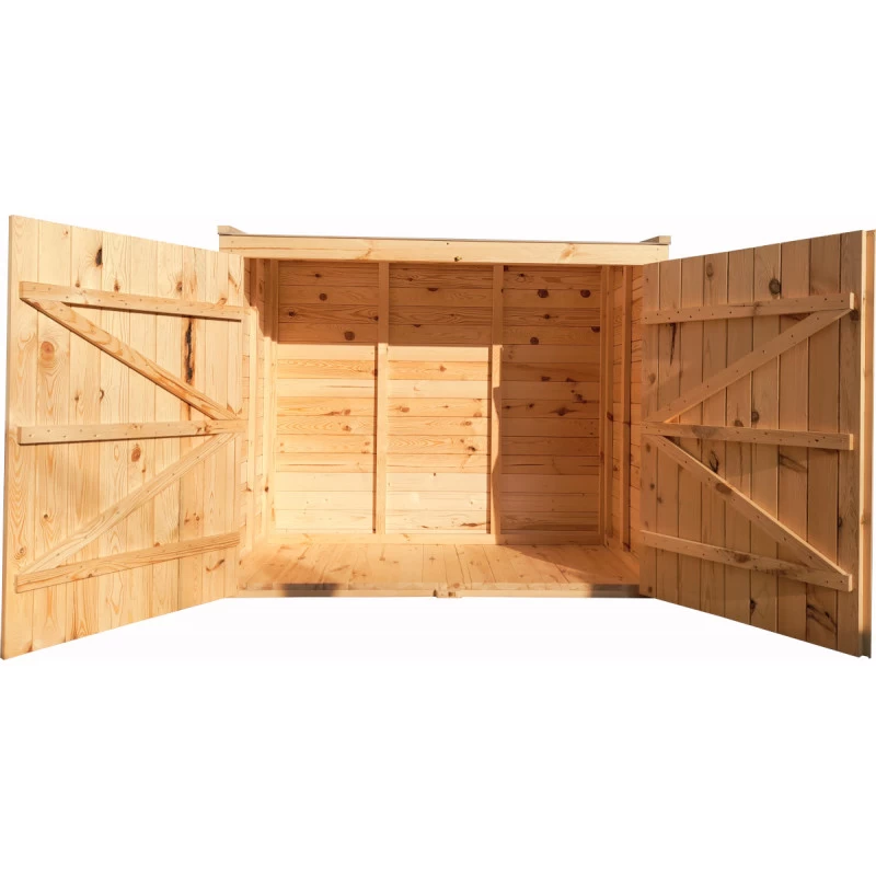 Coffre De Jardin En Bois Traité 28mm 2000L ALTO Blanc - Gardy Shelter 4 Coffre De Jardin En Bois Traité 28mm 2000L ALTO Blanc - Gardy Shelter – Image 2