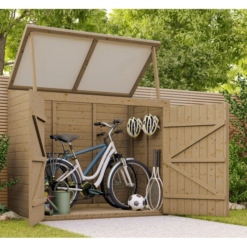 Coffre De Jardin En Bois Traité 28mm 2000L ALTO Blanc - Gardy Shelter 3 Coffre De Jardin En Bois Traité 28mm 2000L ALTO Blanc - Gardy Shelter