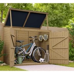 Coffre De Jardin En Bois Traité 28mm 2000L ALTO Noir - Gardy Shelter -Abri De Jardin coffre de jardin en bois traite 28mm 2000l alto noir gardy shelter 5