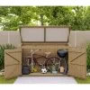 Coffre De Jardin En Bois Traité 28mm 2000L LARGO Blanc - Gardy Shelter -Abri De Jardin coffre de jardin en bois traite 28mm 2000l largo blanc gardy shelter