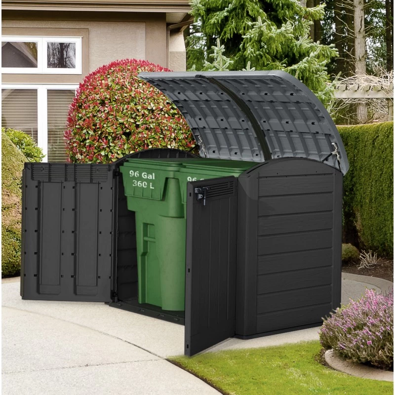 Coffre De Jardin Multifonctions En Résine Anthracite 2000L - Keter 4 Coffre De Jardin Multifonctions En Résine Anthracite 2000L - Keter – Image 2