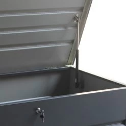 Coffre De Rangement En Métal Anthracite 570L Avec Plancher X-METAL -Abri De Jardin coffre de rangement en metal anthracite 650l avec plancher x metal 5