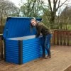 Coffre De Rangement En Métal Bleu 1000L Patio Box 1,46m² TRIMETALS 2 Coffre De Rangement En Métal Bleu 1000L Patio Box 1,46m² TRIMETALS -Abri De Jardin coffre de rangement en metal bleu 1000l patio box 146m trimetals