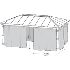 Ensemble De Rideaux 4 Pièces Pour Pergolas Dallas 6100 De 22m² - Palram - Canopia 10 Ensemble De Rideaux 4 Pièces Pour Pergolas Dallas 6100 De 22m² - Palram - Canopia -Abri De Jardin ensemble de rideaux 4 pieces pour pergolas dallas 6100 de 22m palram 2