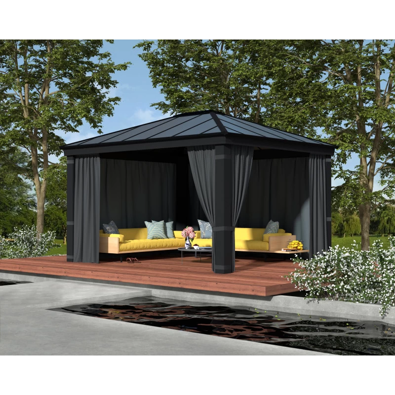 Ensemble De Rideaux 4 Pièces Pour Pergolas Dallas 6100 De 22m² - Palram - Canopia 6 Ensemble De Rideaux 4 Pièces Pour Pergolas Dallas 6100 De 22m² - Palram - Canopia – Image 4