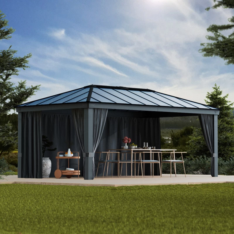 Ensemble De Rideaux 4 Pièces Pour Pergolas Dallas 6100 De 22m² - Palram - Canopia 3 Ensemble De Rideaux 4 Pièces Pour Pergolas Dallas 6100 De 22m² - Palram - Canopia