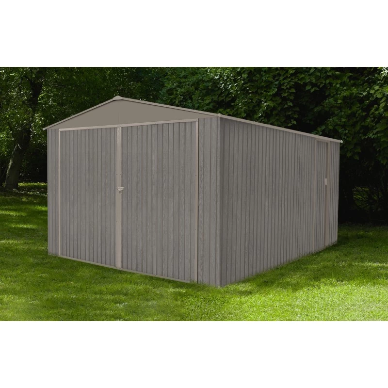 Garage 1 Voiture En Métal 17,47m² Imitation Bois Vieilli 3 Garage 1 Voiture En Métal 17,47m² Imitation Bois Vieilli