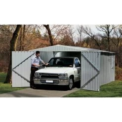 Garage 13,50m² En Acier Galvanisé Finition Zincalume Gris Melton - Absco 10 Garage 13,50m² En Acier Galvanisé Finition Zincalume Gris Melton - Absco -Abri De Jardin garage 1350m en metal melton finition zincalume absco 3