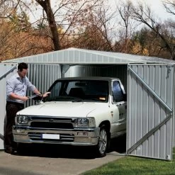 Garage 13,50m² En Acier Galvanisé Finition Zincalume Gris Melton - Absco 11 Garage 13,50m² En Acier Galvanisé Finition Zincalume Gris Melton - Absco -Abri De Jardin garage 1350m en metal melton finition zincalume absco 4