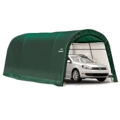 Garage Démontable 18,3m² à Toit Arrondi En Acier Et Polyéthylène Vert – Shelter Logic -Abri De Jardin garage demontable 183m a toit arrondi en acier et polyethylene vert shelter logic 1