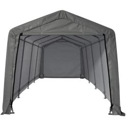 Garage Démontable 18,3m² En Acier Et Polyéthylène Gris – Shelter Logic -Abri De Jardin garage demontable 183m en acier et polyethylene gris shelter logic 2