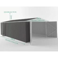 Garage En Acier Zincalume Colorbond Anthracite 18m² EASYSHED -Abri De Jardin garage en acier zincalume colorbond anthracite 18m easyshed 4