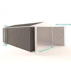 Garage En Acier Zincalume Colorbond Anthracite 18m² EASYSHED -Abri De Jardin garage en acier zincalume colorbond anthracite 18m easyshed 5