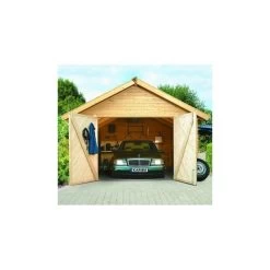 Garage En Bois Certifié 20,78m² - Madriers 40mm – Karibu -Abri De Jardin garage en bois certifie 2078m madriers 40mm karibu 3