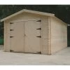Garage En Bois Massif 18,19m² Madriers 28mm SOLID