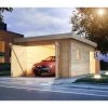 Garage En Bois Massif 20,78m² Toit Plat – Madriers 40mm - Karibu -Abri De Jardin garage en bois massif 2078m toit plat madriers 40mm karibu