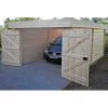 Garage En Bois Massif 21,46m² – Madriers 28mm – Toiture En Bac Acier – Habrita -Abri De Jardin garage en bois massif 2146m madriers 28mm toiture en bac acier habrita