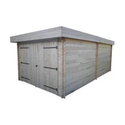 Garage En Bois Massif 21,46m² – Madriers 28mm – Toiture En Bac Acier – Habrita -Abri De Jardin garage en bois massif 2146m madriers 28mm toiture en bac acier habrita 2