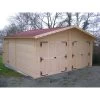 Garage Double En Bois Massif 42,16m² – Madriers 42mm – Habrita -Abri De Jardin garage en bois massif 4216m madriers 42mm habrita