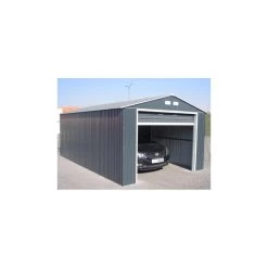 Garage En Métal Anthracite 19,95m² Grande Hauteur H.2,60m DURAMAX -Abri De Jardin garage en metal anthracite 1995m grande hauteur h260m duramax 3
