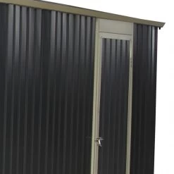 Garage Métal Anthracite 15,14m² Porte Enroulable + Kit D'ancrage X-METAL -Abri De Jardin garage metal anthracite 1514m porte enroulable kit d ancrage x metal 3