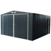 Garage Métal Anthracite Double Portes 19,61m² + Kit D'ancrage X-METAL -Abri De Jardin garage metal anthracite double portes 1961m kit d ancrage x metal
