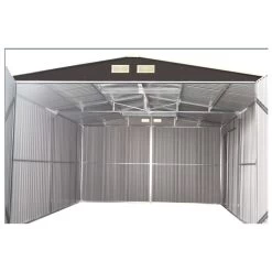 Garage Métal Anthracite Double Portes 19,61m² + Kit D'ancrage X-METAL 13 Garage Métal Anthracite Double Portes 19,61m² + Kit D'ancrage X-METAL -Abri De Jardin garage metal anthracite double portes 1961m kit d ancrage x metal 5