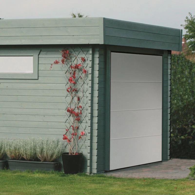 Garage Toit Plat 19,26m² Avec Porte Sectionnelle Motorisée Madriers 40mm SOLID 4 Garage Toit Plat 19,26m² Avec Porte Sectionnelle Motorisée Madriers 40mm SOLID – Image 2