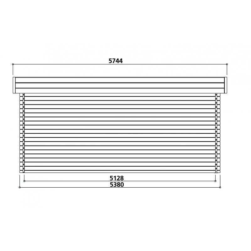 Garage Toit Plat 19,26m² Avec Porte Sectionnelle Motorisée Madriers 40mm SOLID 8 Garage Toit Plat 19,26m² Avec Porte Sectionnelle Motorisée Madriers 40mm SOLID – Image 6