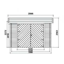 Garage Toit Plat En Bois Massif 19,26m² Madriers 40mm SOLID -Abri De Jardin garage toit plat en bois massif 1926m madriers 40mm solid 5
