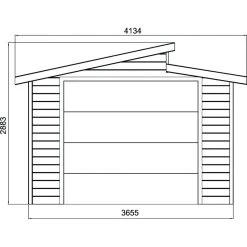 Garage Torino 20,91m² Avec Porte Sectionnelle Motorisée Madriers 28mm SOLID -Abri De Jardin garage torino 2091m avec porte sectionnelle motorisee madriers 28mm solid 4