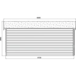 Garage Torino 20,91m² Avec Porte Sectionnelle Motorisée Madriers 28mm SOLID -Abri De Jardin garage torino 2091m avec porte sectionnelle motorisee madriers 28mm solid 5
