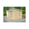 Garage Torino 20,91m² Madriers 28mm Avec Double Porte Battante - SOLID -Abri De Jardin garage torino 2091m madriers 28mm avec double porte battante solid