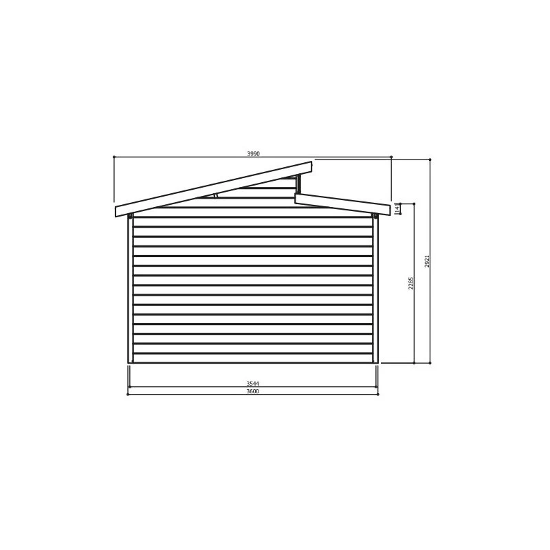 Garage Torino 20,91m² Madriers 28mm Avec Double Porte Battante - SOLID 5 Garage Torino 20,91m² Madriers 28mm Avec Double Porte Battante - SOLID – Image 3