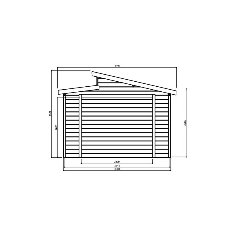 Garage Torino 20,91m² Madriers 28mm Avec Double Porte Battante - SOLID 8 Garage Torino 20,91m² Madriers 28mm Avec Double Porte Battante - SOLID – Image 6
