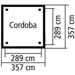 Kiosque Carré Cordoba Avec Plancher Et Balustrade – 3,57x3,57m - Karibu -Abri De Jardin kiosque carre cordoba avec plancher et balustrade 357x357m karibu 2
