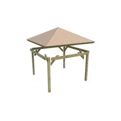 Kiosque Carré Cordoba Avec Plancher Et Balustrade – 3,57x3,57m - Karibu -Abri De Jardin kiosque carre cordoba avec plancher et balustrade 357x357m karibu 4