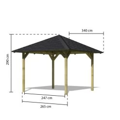 Kiosque De Jardin Carré Sevilla – 3,40x3,40m – Avec Shingles – Karibu 10 Kiosque De Jardin Carré Sevilla – 3,40x3,40m – Avec Shingles – Karibu -Abri De Jardin kiosque de jardin carre sevilla 340x340m avec shingles karibu 2