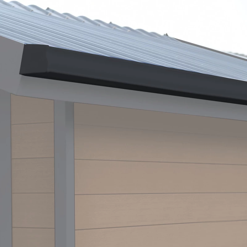 Kit Gouttières Anthracite - Pack Prêt à La Pose Pour Abri PREMIUM Woodlife Garden Double Pentes Longueur 3m 4 Kit Gouttières Anthracite - Pack Prêt à La Pose Pour Abri PREMIUM Woodlife Garden Double Pentes Longueur 3m – Image 2