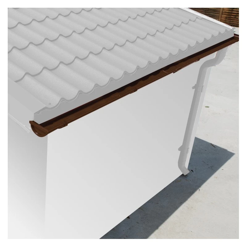 Kit Gouttières Marron - Pack Prêt à La Pose Pour Abri Woodlife Garden 9m²+9m² Terrasse 6 Kit Gouttières Marron - Pack Prêt à La Pose Pour Abri Woodlife Garden 9m²+9m² Terrasse – Image 4