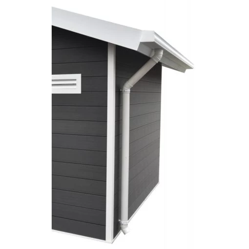 Kit Gouttières Blanc - Pack Prêt à La Pose Pour Abri PREMIUM Woodlife Garden Double Pentes 19,22m² -Abri De Jardin kit gouttieres blanc pack pret a la pose pour abri premium woodlife garden double pentes 1922m