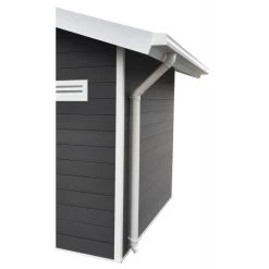Kit Gouttières Blanc - Pack Prêt à La Pose Pour Abri PREMIUM Woodlife Garden Double Pentes Longueur 2m -Abri De Jardin kit gouttieres blanc pack pret a la pose pour abri premium woodlife garden double pentes longueur 2m 3