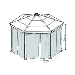 Moustiquaire En Polyester Léger Pour Pergola Roma™ Et Monaco™- Palram - Canopia -Abri De Jardin moustiquaire en polyester leger pour pergola roma palram 2